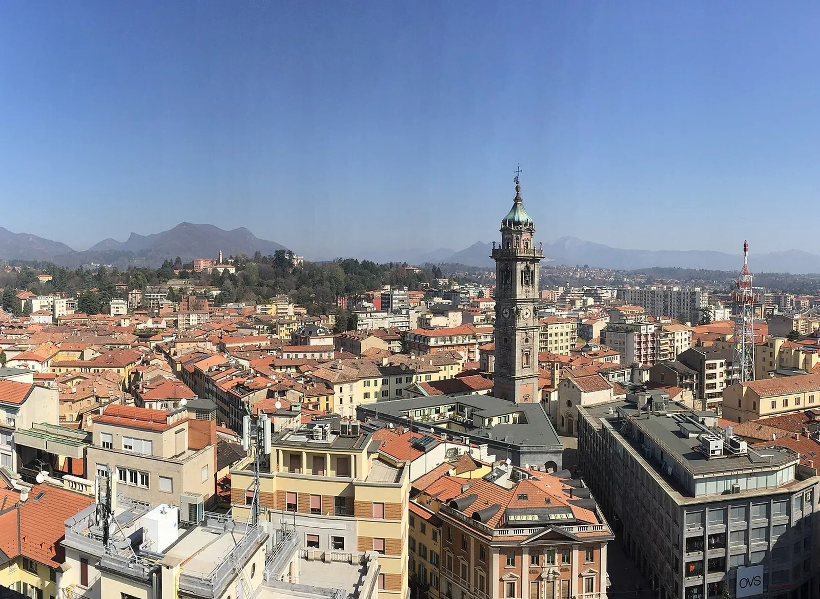 Varese vista dall'alto